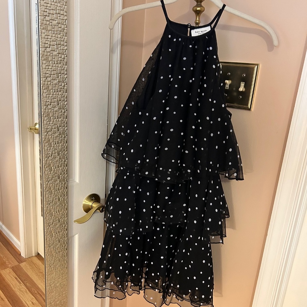 NWT Kate Spade New York for Target Women's Mini Polka Dot Tiered Mini Dress - Picture 8 of 11